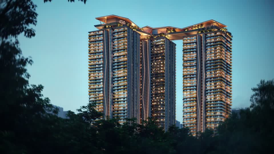 Encanto exterior at dusk