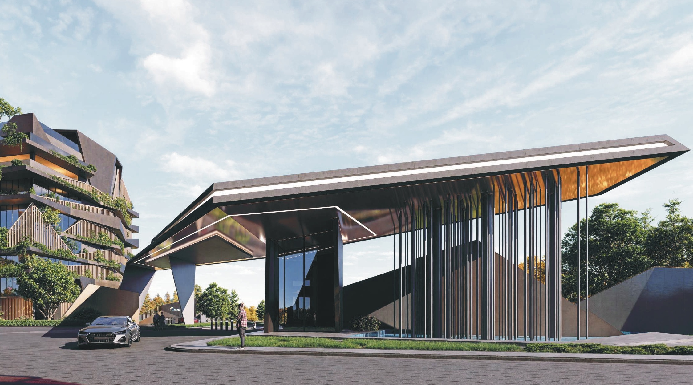 Arrival pavilion